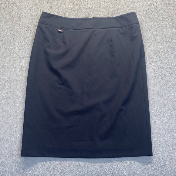Calvin Klein Dresses & Skirts - Calvin Klein Skirt Womans Size 12 Black Pencil Career Knee Length Casual Boss